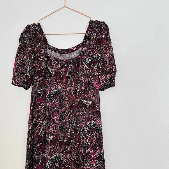 Maeve by Anthropologie Lisabetta Dark Floral Maxi Dress Oversized Boho - Picture 10 of 16